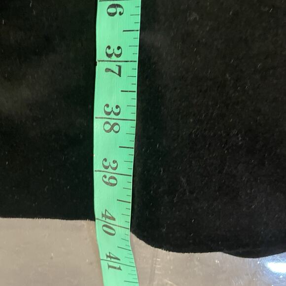 Vintage Black Velvet Opera Coat One Button Pockets‎ Lined Sz M Women’s READ - Picture 4 of 8